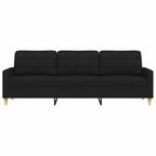 Trivietė sofa, rudos spalvos, 210cm, audinys