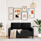 Dvivietė sofa, juodos spalvos, 120cm, aksomas