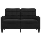 Dvivietė sofa, juodos spalvos, 120cm, aksomas