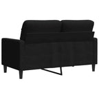 Dvivietė sofa, juodos spalvos, 120cm, aksomas