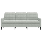 Trivietė sofa, šviesiai pilkos spalvos, 180cm, aksomas