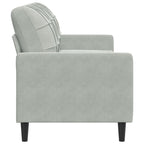 Trivietė sofa, šviesiai pilkos spalvos, 180cm, aksomas