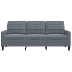 Trivietė sofa, tamsiai pilkos spalvos, 180cm, aksomas