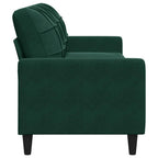 Trivietė sofa, tamsiai žalios spalvos, 210cm, aksomas