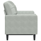 Dvivietė sofa su pagalvėlėmis, šviesiai pilka, 120cm, aksomas