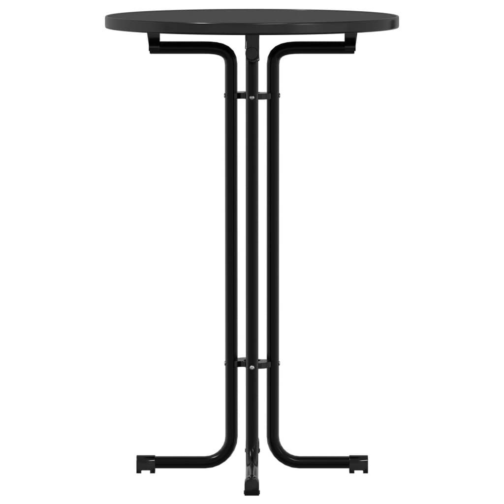 Valgomojo stalas, juodas, 70x110cm, apdirbta mediena ir plienas