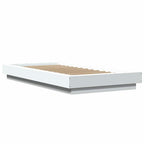 Lovos rėmas su LED, baltas, 100x200cm, apdirbta mediena