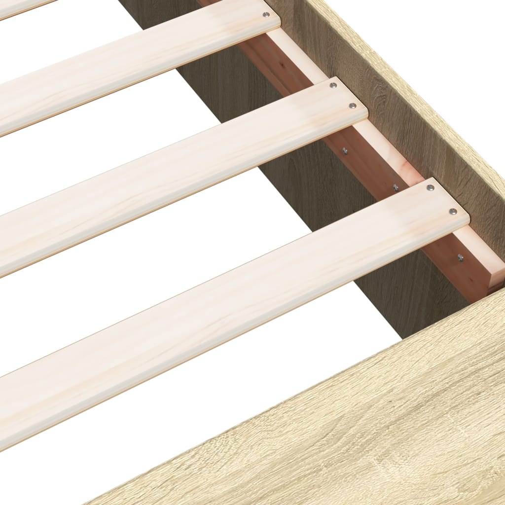 Lovos rėmas, sonoma ąžuolo spalvos, 180x200cm, apdirbta mediena