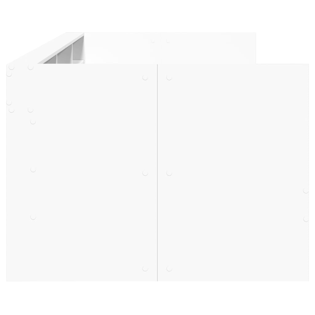 Kušetė su stalčiais be čiužinio, balta, 100x200 cm