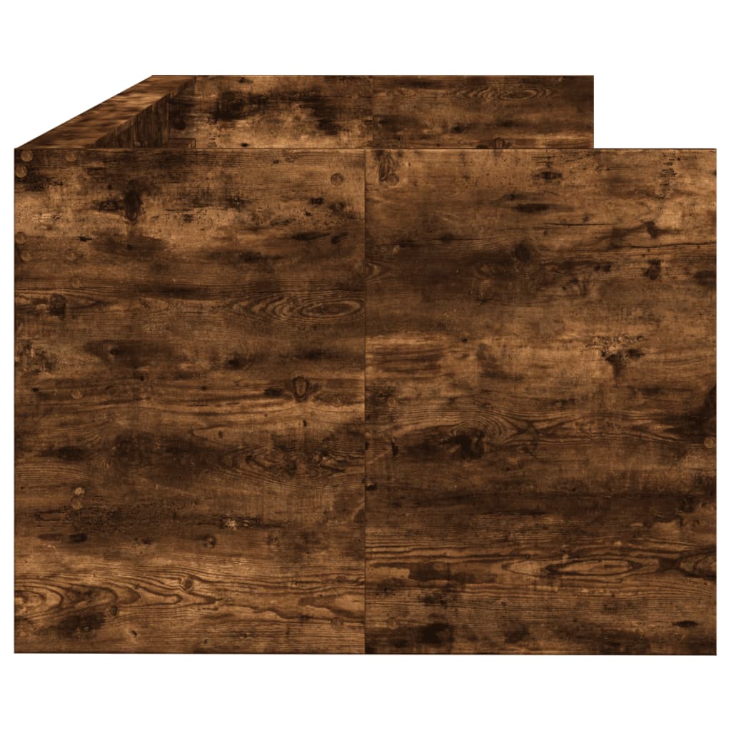 Kušetė su stalčiais be čiužinio, dūminio ąžuolo, 100x200 cm