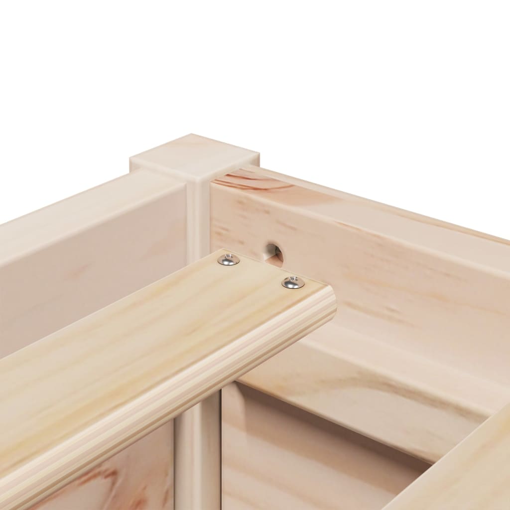 Lova su čiužiniu, 90x190cm, pušies masyvas