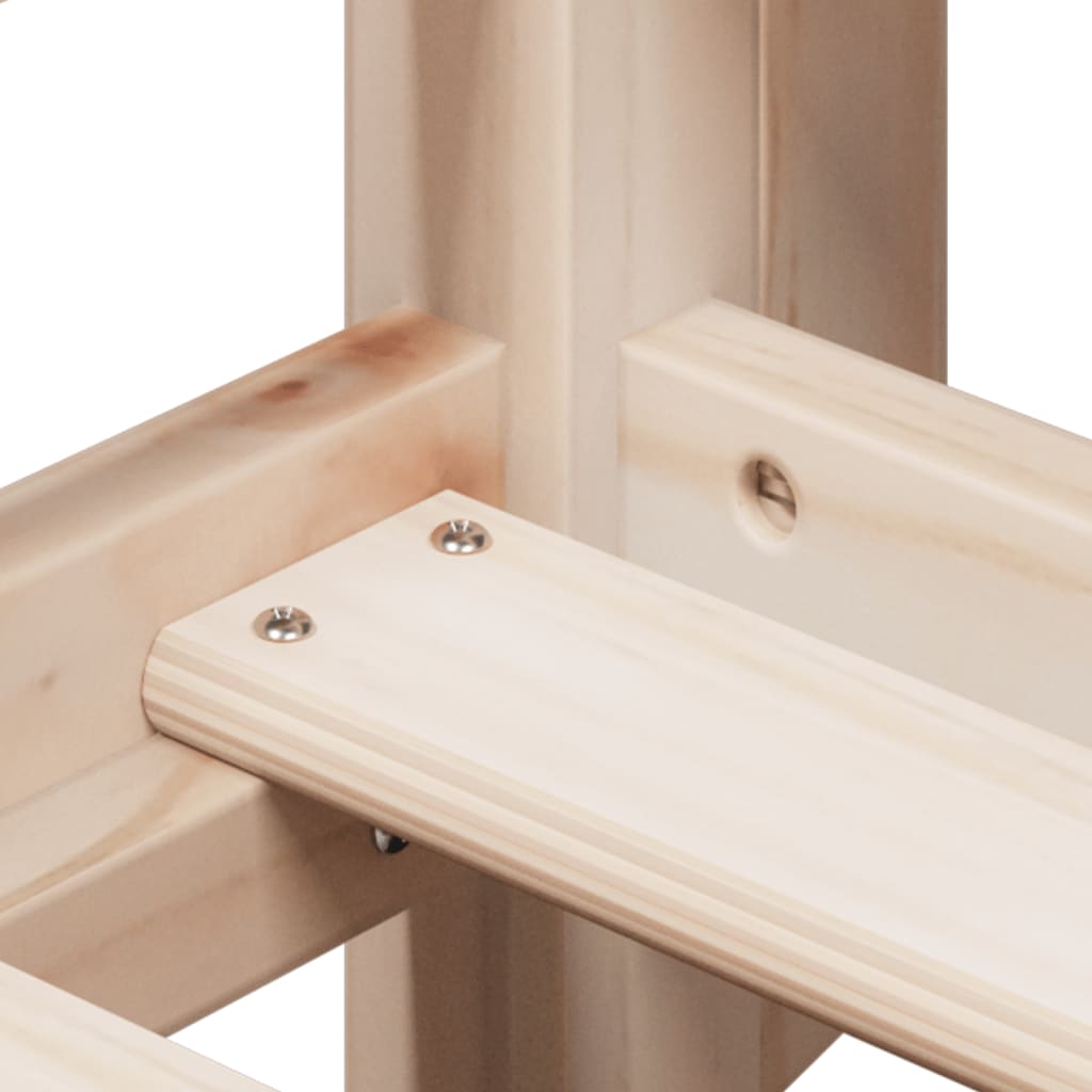 Dviaukštė lova be čiužinio, 90x200cm, pušies medienos masyvas