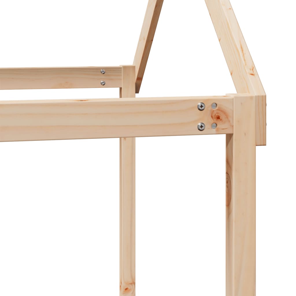 Dviaukštė lova be čiužinio, 90x200cm, pušies medienos masyvas