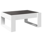 Kavos staliukas su Infinity LED lemputėmis, baltas, 70x53x30cm
