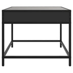 Kavos staliukas su Infinity LED lemputėmis, juodas, 50x50x41cm