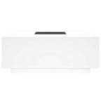 Kavos staliukas su Infinity LED, baltas, 100x100x40cm