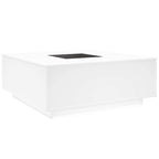 Kavos staliukas su Infinity LED, baltas, 100x100x40cm