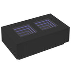 Kavos staliukas su Infinity LED, juodas, 116x69x40cm