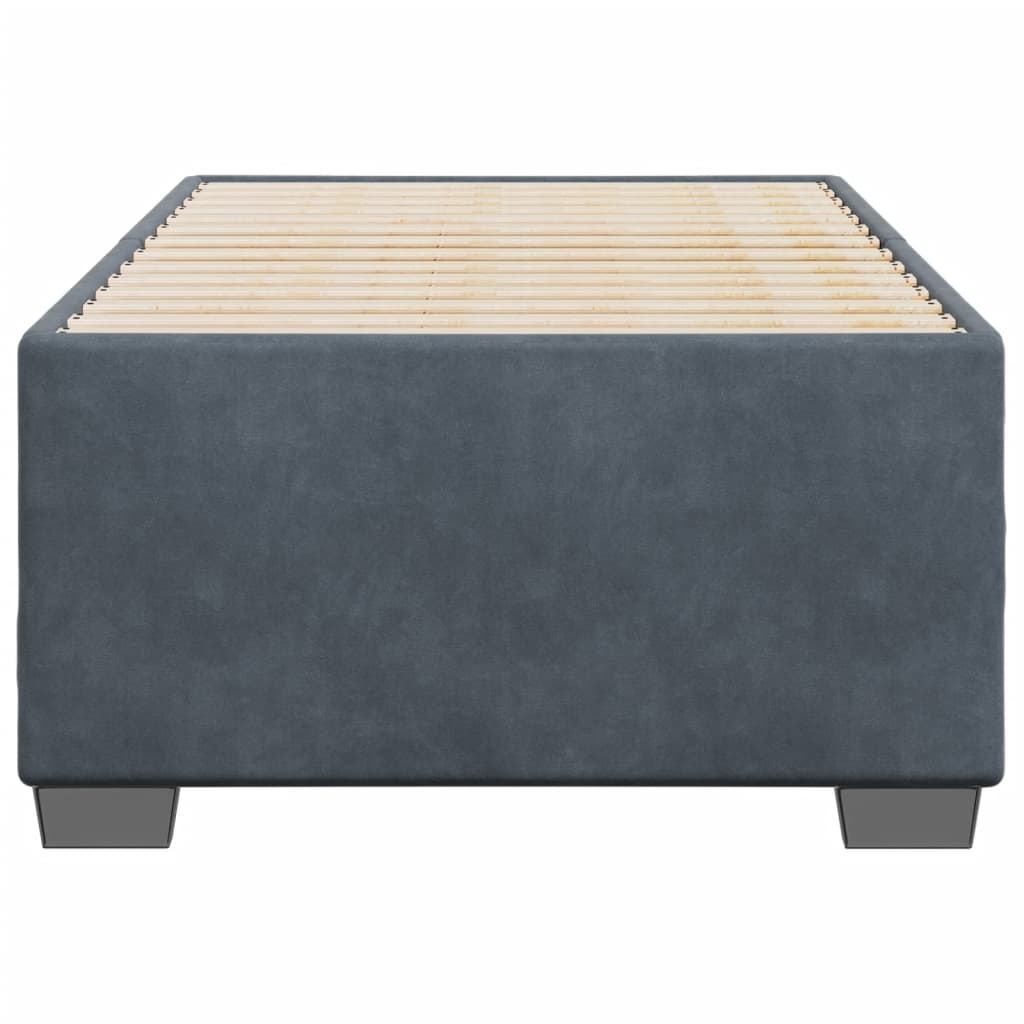 Lovos rėmas be čiužinio, tamsiai pilkas, 100x200cm, aksomas