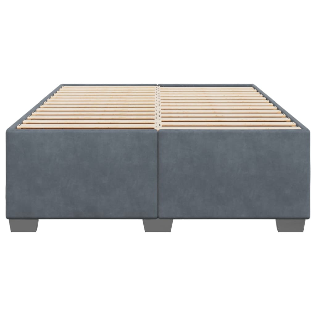 Lovos rėmas be čiužinio, tamsiai pilkas, 160x200cm, aksomas