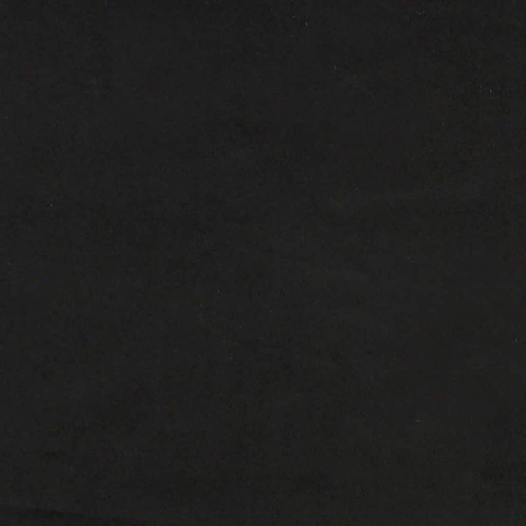 Lovos rėmas, juodos spalvos, 80x200cm, aksomas