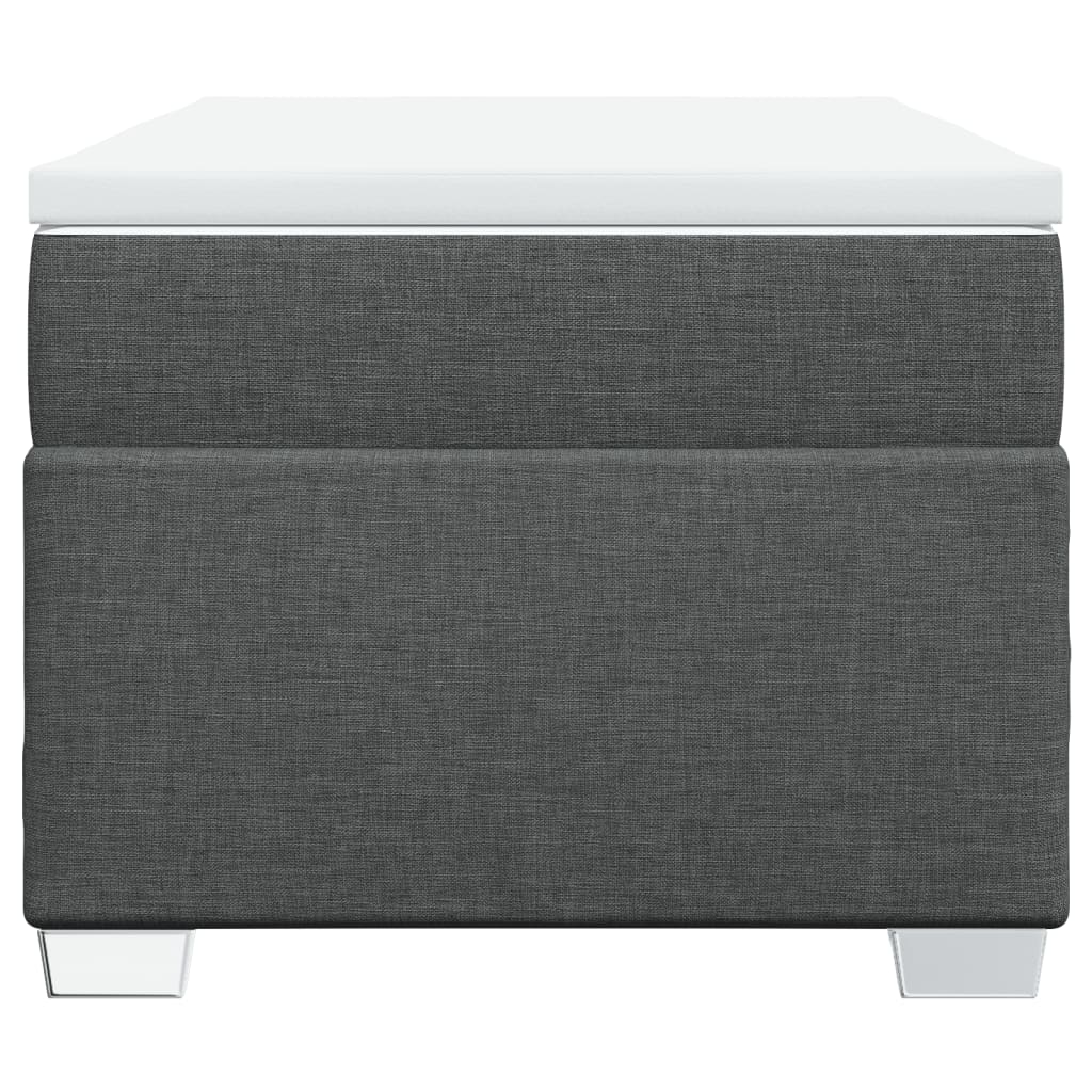 Lova su spyruoklėmis ir čiužiniu, tamsiai pilka, 80x200 cm