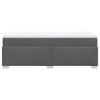 Lova su spyruoklėmis ir čiužiniu, tamsiai pilka, 80x200 cm