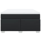 Lova su spyruoklėmis ir čiužiniu, juoda,160x200cm, dirbtinė oda