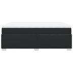 Lova su spyruoklėmis ir čiužiniu, juoda,160x200cm, dirbtinė oda