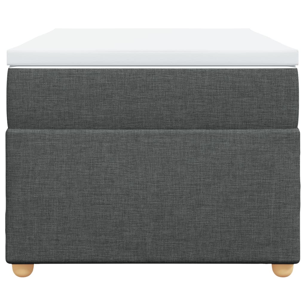 Lova su spyruoklėmis ir čiužiniu, tamsiai pilka, 90x200 cm