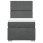 Lova su spyruoklėmis ir čiužiniu, tamsiai pilka, 80x200 cm