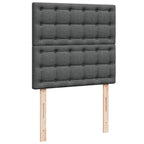 Lova su spyruoklėmis ir čiužiniu, tamsiai pilka, 80x200 cm