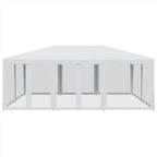 Proginė palapinė su 10 tinklinėmis sienomis, balta, 6x4m, HDPE