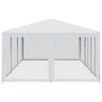 Proginė palapinė su 10 tinklinėmis sienomis, balta, 6x4m, HDPE