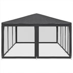 Proginė palapinė su 10 sienomis, antracito, 6x4m, HDPE