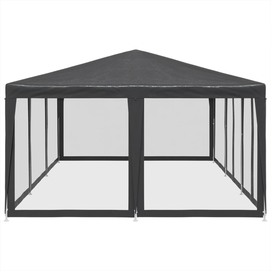 Proginė palapinė su 10 sienomis, antracito, 6x4m, HDPE