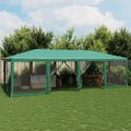 Pavėsinė su užuolaidomis, taupe spalvos, 3x3m, plienas