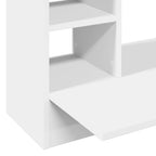 Sieninis rašomasis stalas, baltas, 105x48x75cm, mediena