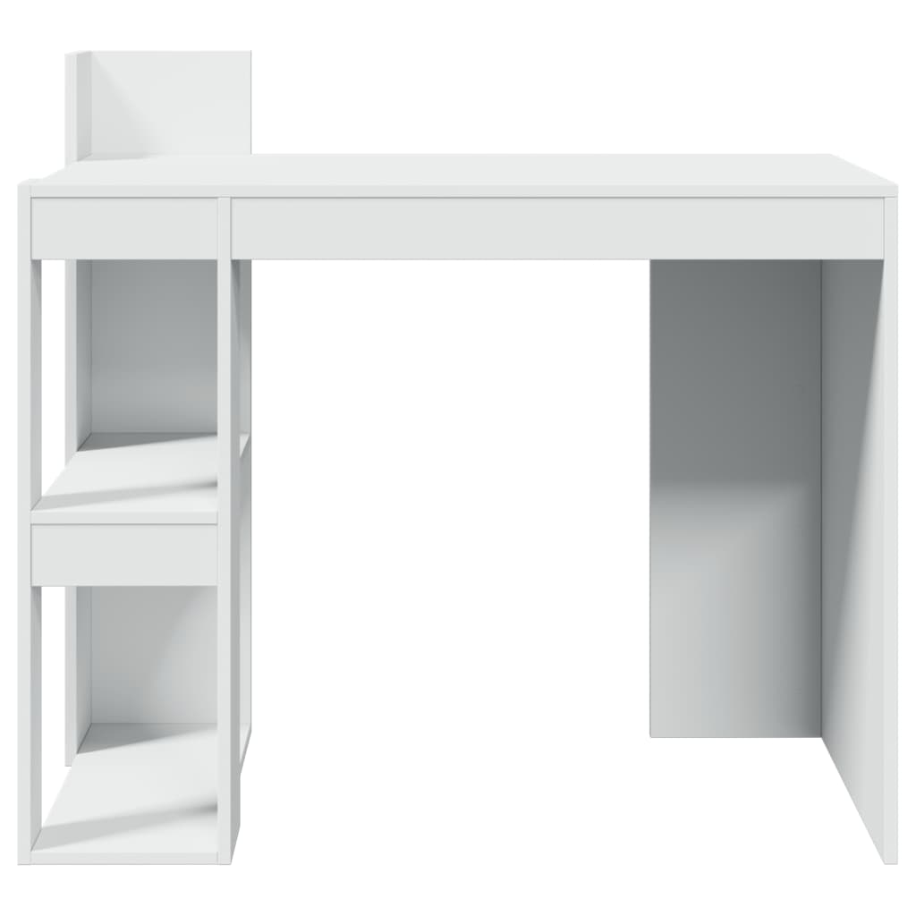 Biuro stalas, baltos spalvos, 103,5x56,5x94cm, apdirbta mediena