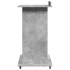 Tribūna su ratukais ir stalčiumi, betono, 55x55x107cm, mediena