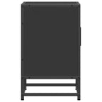 Spintelės prie lovos 2 vnt Juodos 40x31x50cm Mediena ir metalas