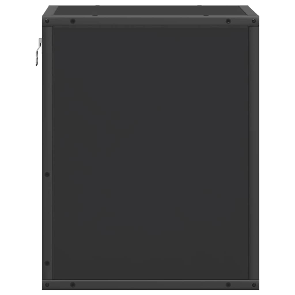 Sieninės naktinės spintelės, 2vnt., juodos, 40x31x39,5cm