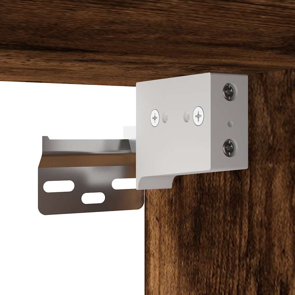 Sieninės naktinės spintelės, 2vnt., dūminio, 40x31x39,5 cm