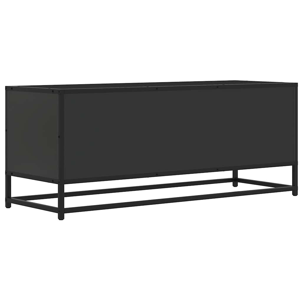 Televizoriaus spintelė, juoda, 100x34,5x40cm, mediena/metalas