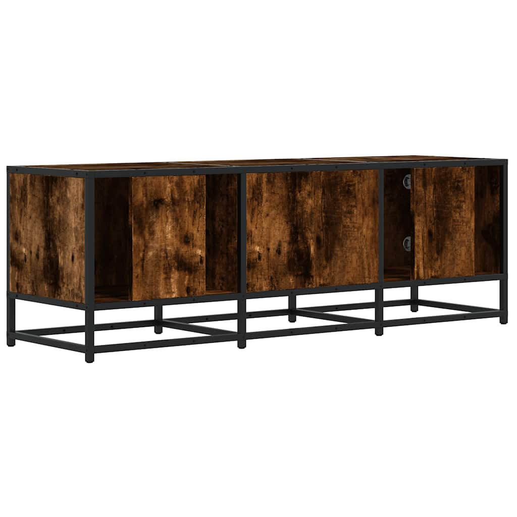 Televizoriaus spintelė, dūminė, 120x35x41cm, mediena ir metalas