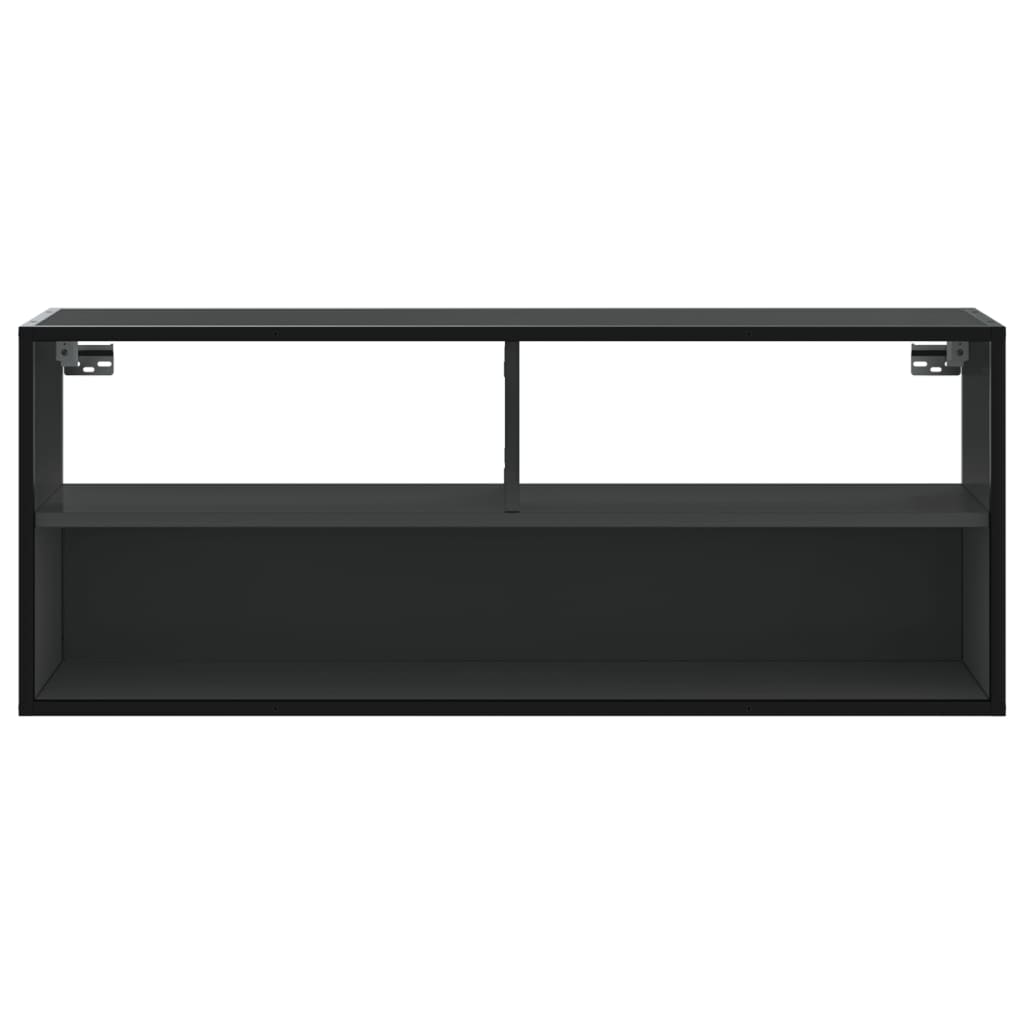 Televizoriaus spintelė, juoda, 100x31x39,5cm, mediena/metalas