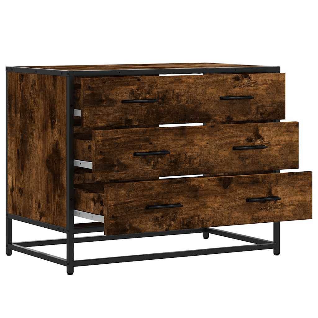 Stalčių spintelė Rūkytas ąžuolas 70x41x56 cm Inžinerinė mediena