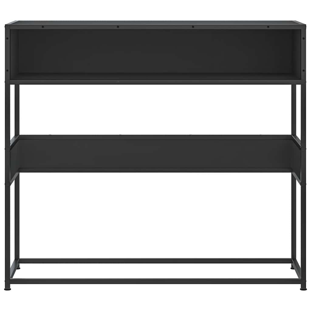 konsolinis stalas juodas 90x35x80 cm inžinierinis medis