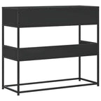 konsolinis stalas juodas 90x35x80 cm inžinierinis medis