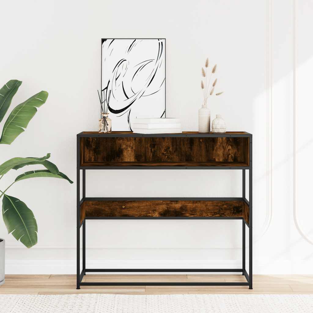 Konsolinis staliukas, dūminio ąžuolo, 90x35x80cm, mediena